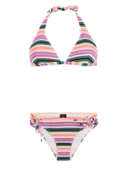 PRTAdmirer Gestreepte halter bikini set