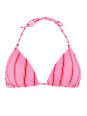PRTEvans Striped triangle bikini set