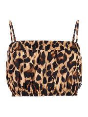 PRTPozo Leopard spaghetti strap top