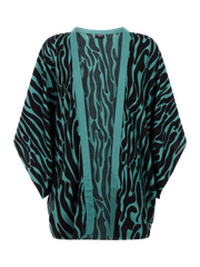 PRTFade Zebra beach kimono
