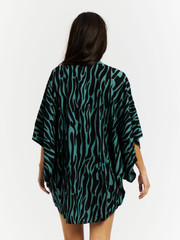 PRTFade Zebra beach kimono