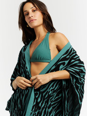 PRTFade Zebra beach kimono