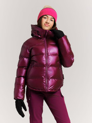 PRTNicole JR Metallic puffer ski jacket