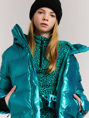 PRTNicole JR Metallic puffer ski jacket