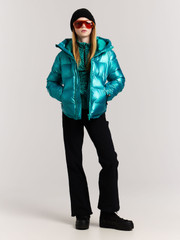 PRTNicole JR Metallic puffer ski jacket