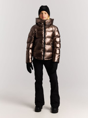 PRTNicole JR Metallic puffer ski jacket
