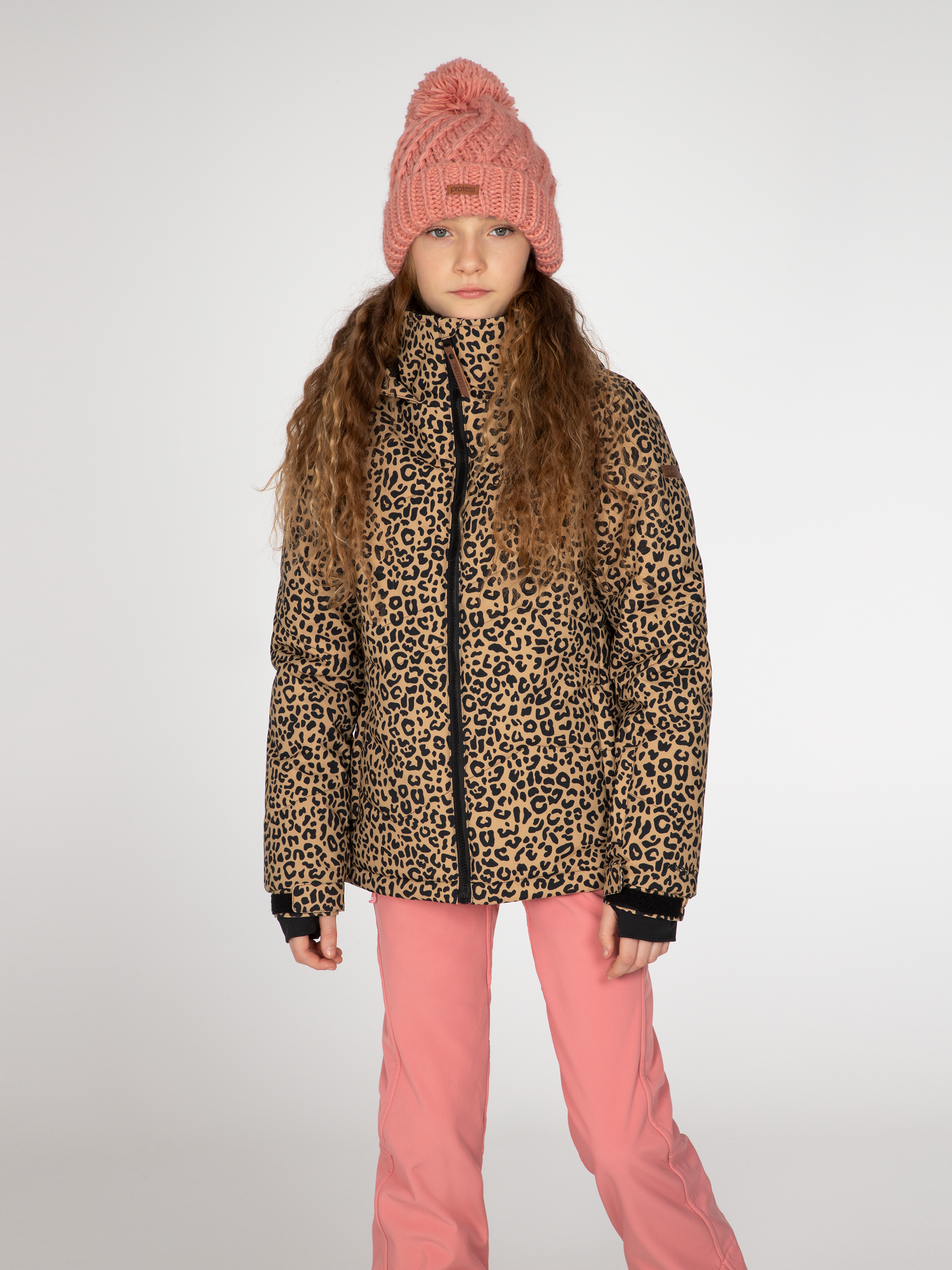 Candy jr Leopard print ski jacket Tortilla | States